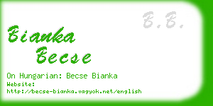 bianka becse business card